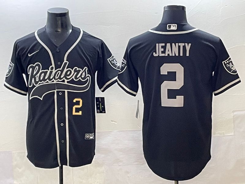 Men 2025 Oakland Raiders #2 Jeanty Black Joint Name Nike Limited NFL Jersey style 14->oakland raiders->NFL Jersey